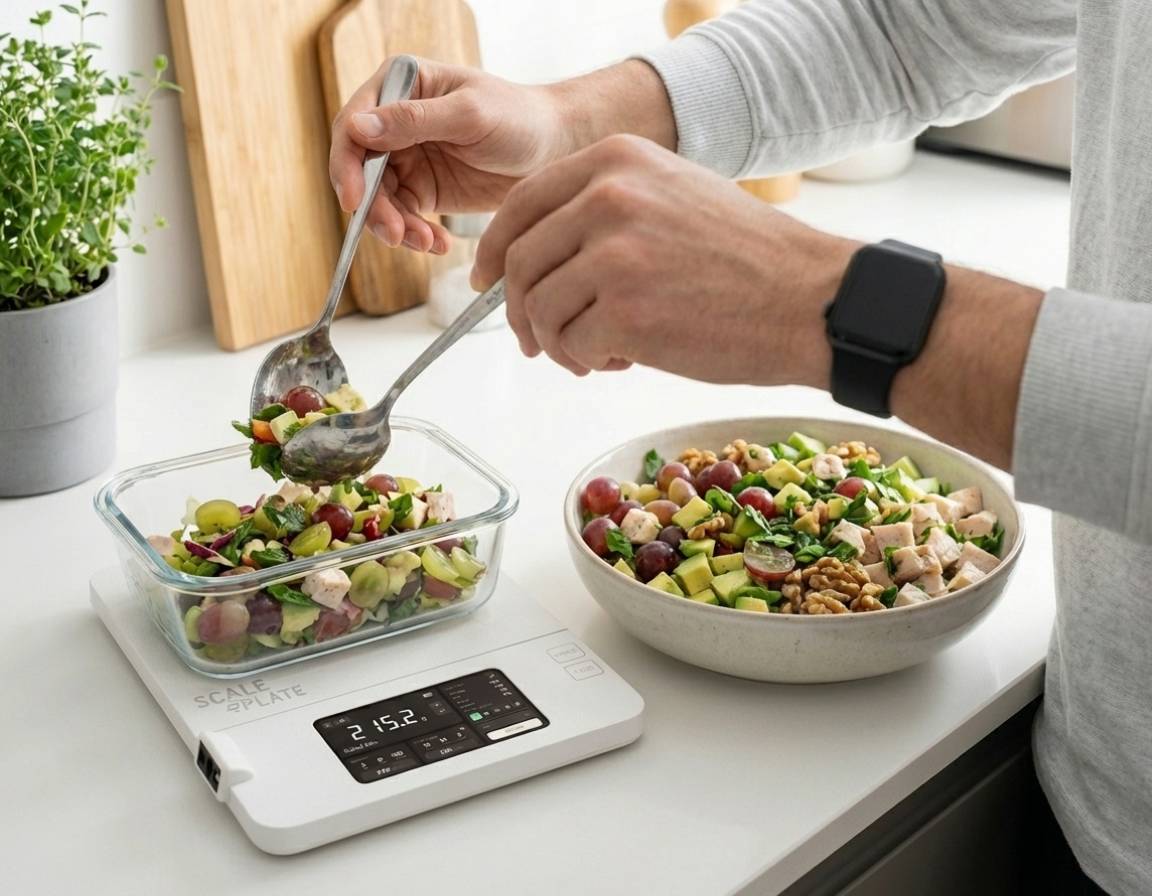 ScaleMyPlate precision tracking device